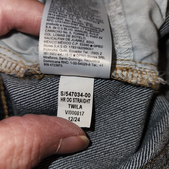 NWT Old Navy Dark Wash High Rise OG Straight Size 10 Tall Secret Smooth Pockets - Picture 11 of 12